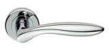 High quality image of Serozzetta - Shark Lever on Rose - Polished Chrome | Sku. zin3131pc | Trade Door Handles.