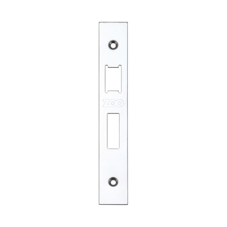 High quality image of the Zoo Hardware - Spare Acc Pk for UK Sash Locks - contains Forend, Strike and Fixing Screws - Polished Stainless Steel | Sku. zlap10ps | available to order from Trade Door Handles.