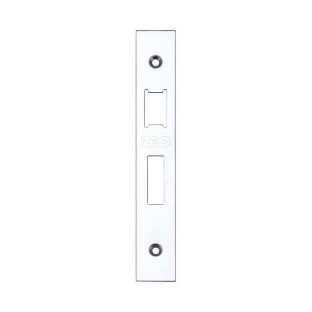High quality image of the Zoo Hardware - Spare Acc Pk for UK Sash Locks - contains Forend, Strike and Fixing Screws - Polished Stainless Steel | Sku. zlap10ps | available to order from Trade Door Handles.