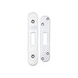 High quality image of the Zoo Hardware - Spare Acc Pk for UK Dead Locks - contains Radius Forend, Strike and Fixing Screws - Stain Stainless Steel | Sku. zlap11rss | available to order from Trade Door Handles.