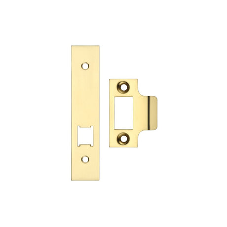 High quality image of the Zoo Hardware - Spare Acc Pk for UK Horizontal Latch - *BLANK* - Contains Forend, Strike and Fixing Screws (Latch Version) - Polished Brass | Sku. zlap17bpb | available to order from Trade Door Handles.