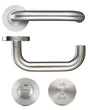 Zoo Hardware Door Furniture Stainless Steel Zoo Hardware - 19mm Lift to Lock Tubular Return to Door Lever set -Push On Rose - Grade 304