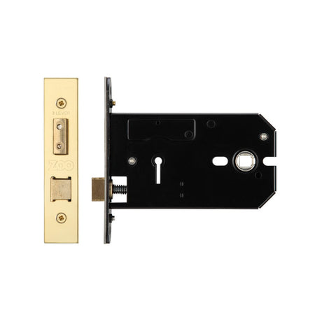 Zoo Hardware Locks & Latches PVD Brass Zoo Hardware - 3 Lever Horizontal Lock - 127mm