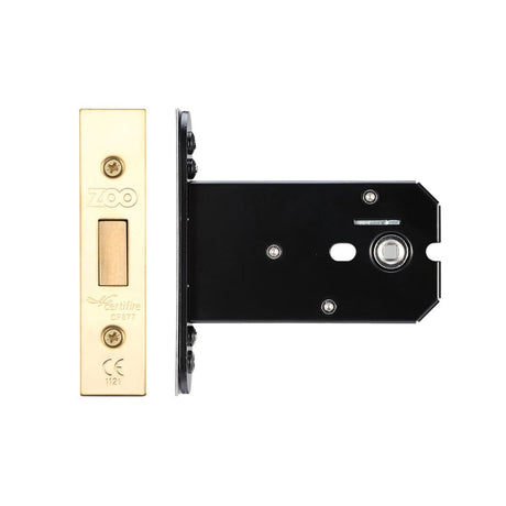 Zoo Hardware Locks & Latches PVD Brass Zoo Hardware - Flat Dead lock - 102mm C/W PVD Forend and Strike