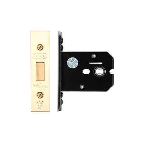 Zoo Hardware Locks & Latches PVD Brass Zoo Hardware - Flat Dead lock - 76mm C/W PVD Forend and Strike