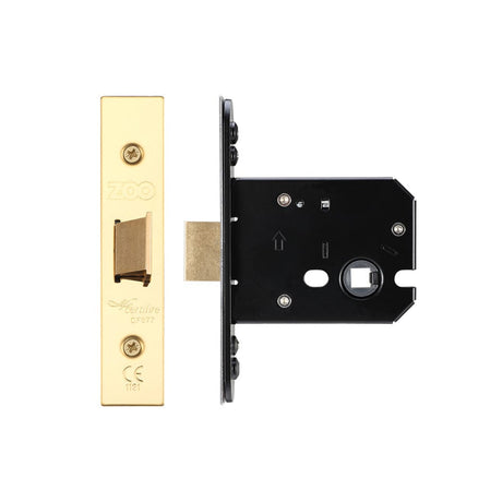 Zoo Hardware Locks & Latches PVD Brass Zoo Hardware - Flat latch - 76mm C/W PVD Forend and Strike