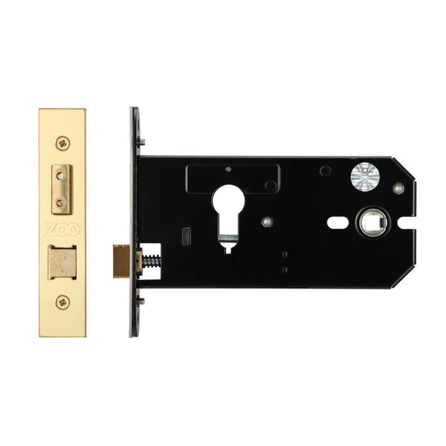Zoo Hardware Locks & Latches PVD Brass Zoo Hardware - Horizontal Lock - 152mm Euro Profile
