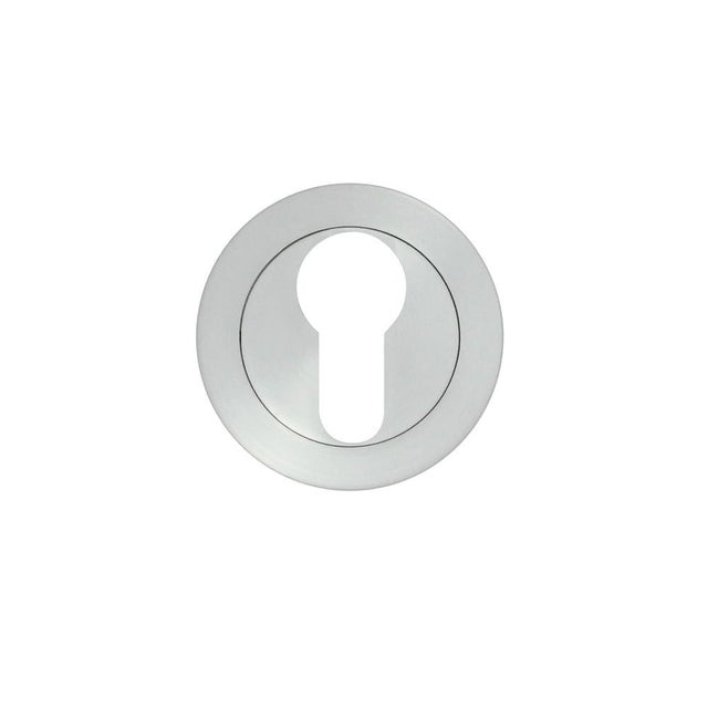 High quality image of the STANZA - Escutcheon Euro Profile (50mm Dia.) - Satin Chrome | Sku. zpa001-sc | available to order from Trade Door Handles.