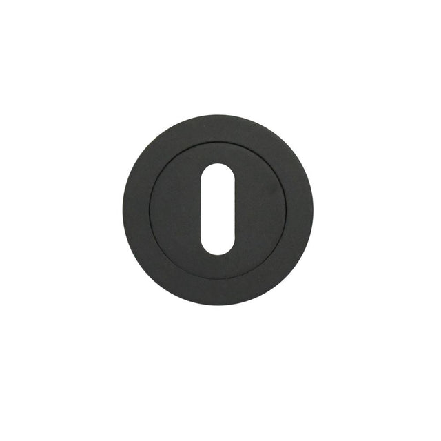 High quality image of the STANZA - Escutcheon Standard Profile (50mm Dia.) Black | Sku. zpa002-mb | available to order from Trade Door Handles.