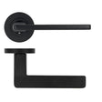 High quality image of the STANZA - Leon Lever on Rose Black | Sku. zpa010-mb | available to order from Trade Door Handles.