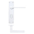 High quality image of the STANZA - Leon Lever on Bathroom Backplate Polished Chrome | Sku. zpa013-cp | available to order from Trade Door Handles.