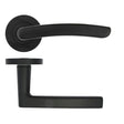 High quality image of the STANZA - Santiago Lever on Rose Black | Sku. zpa020-mb | available to order from Trade Door Handles.
