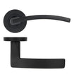 High quality image of the STANZA - Toledo Lever on Rose Black | Sku. zpa030-mb | available to order from Trade Door Handles.