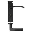High quality image of the STANZA - Toledo Lever on Bathroom Backplate Black | Sku. zpa033-mb | available to order from Trade Door Handles.