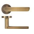 High quality image of the STANZA - Valencia Lever on Rose - Antique Brass | Sku. ZPA040-AB | available to order from Trade Door Handles.