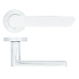 High quality image of the STANZA - Valencia Lever on Rose Polished Chrome | Sku. zpa040-cp | available to order from Trade Door Handles.