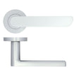 High quality image of the STANZA - Valencia Lever on Rose - Satin Chrome | Sku. zpa040-sc | available to order from Trade Door Handles.
