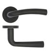 High quality image of the STANZA - Seville Lever on Rose Black | Sku. zpa050-mb | available to order from Trade Door Handles.