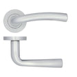 High quality image of the STANZA - Seville Lever on Rose - Satin Chrome | Sku. zpa050-sc | available to order from Trade Door Handles.