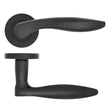 High quality image of the STANZA - Cadiz Lever on Rose Black | Sku. zpa060-mb | available to order from Trade Door Handles.