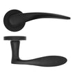 High quality image of the STANZA - Merida Lever on Rose - Black | Sku. zpa070-mb | available to order from Trade Door Handles.