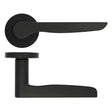 High quality image of the STANZA - Vigo Lever on Rose Black | Sku. zpa080-mb | available to order from Trade Door Handles.