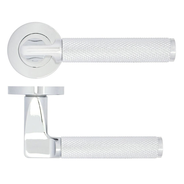 High quality image of the STANZA - Bilbao Lever Design Polished Chrome | Sku. zpa090-cp | available to order from Trade Door Handles.