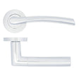 High quality image of the STANZA - Andorra Lever on Rose - Polished Chrome | Sku. zpa100-cp | available to order from Trade Door Handles.