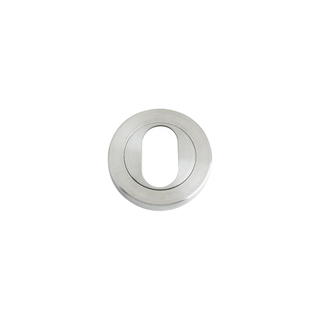 High quality image of the Zoo Hardware - Oval Profile Escutcheon - 50mm Dia - Stain Stainless Steel | Sku. zps003ss | available to order from Trade Door Handles.