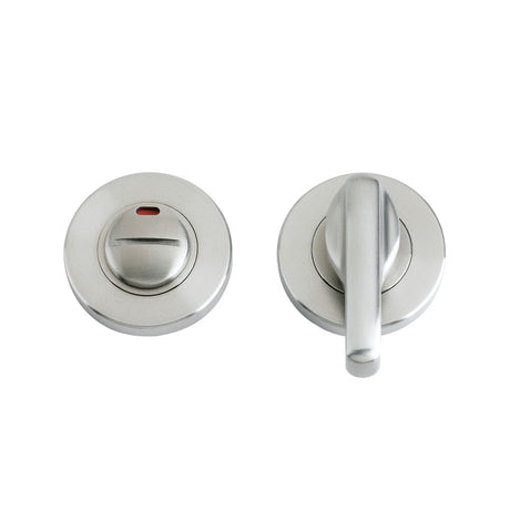 High quality image of the Zoo Hardware - Disabled Turn and Release with Indicator complete with escutcheons and 5mm spindle - Stain Stainless Steel | Sku. zps006iss | available to order from Trade Door Handles.