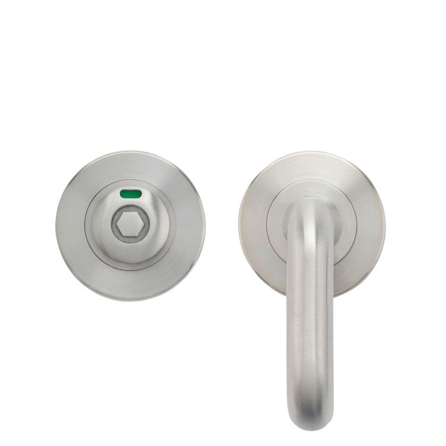 High quality image of the Zoo Hardware - Accessible RTD Turn and HEX Release with Indicator on 52mm rose- Screw On Cover - 5mm spindle - Grade 304 - SSS | Sku. zps007iss-hex | available to order from Trade Door Handles.