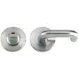 High quality image of the Zoo Hardware - DDA Turn and Release with Indicator complete with escutcheons and 5mm spindle - Stain Stainless Steel | Sku. zps007iss | available to order from Trade Door Handles.