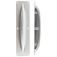 High quality image of the Zoo Hardware - Anti Ligature Pull Handle on Backplate - Polished Stainless Steel | Sku. zpsalp | available to order from Trade Door Handles.