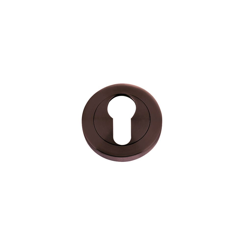 High quality image of the STANZA - Escutcheon Euro-Profile (50mm Dia.) - Bronze | Sku. zpz001-etb | available to order from Trade Door Handles.