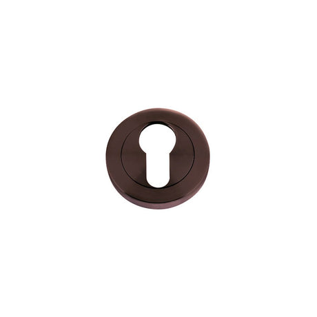High quality image of the STANZA - Escutcheon Euro-Profile (50mm Dia.) - Bronze | Sku. zpz001-etb | available to order from Trade Door Handles.