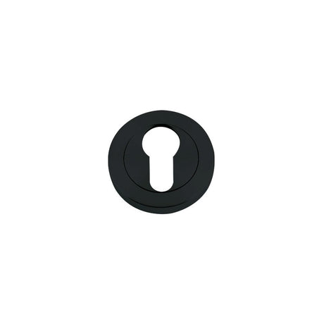 High quality image of the STANZA - Escutcheon Euro-Profile (50mm Dia.) - Black | Sku. zpz001-omb | available to order from Trade Door Handles.