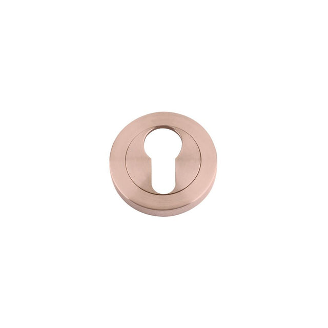 High quality image of the STANZA - Escutcheon Euro-Profile (50mm Dia.) - Tuscan Rose Gold | Sku. zpz001-trg | available to order from Trade Door Handles.