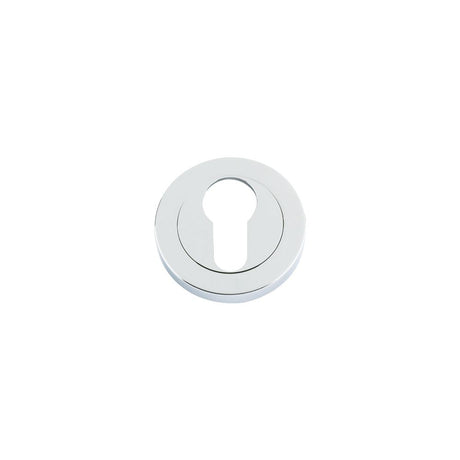 High quality image of the STANZA - Euro Profile Escutcheon 50mm dia - Polished Chrome | Sku. zpz001cp | available to order from Trade Door Handles.