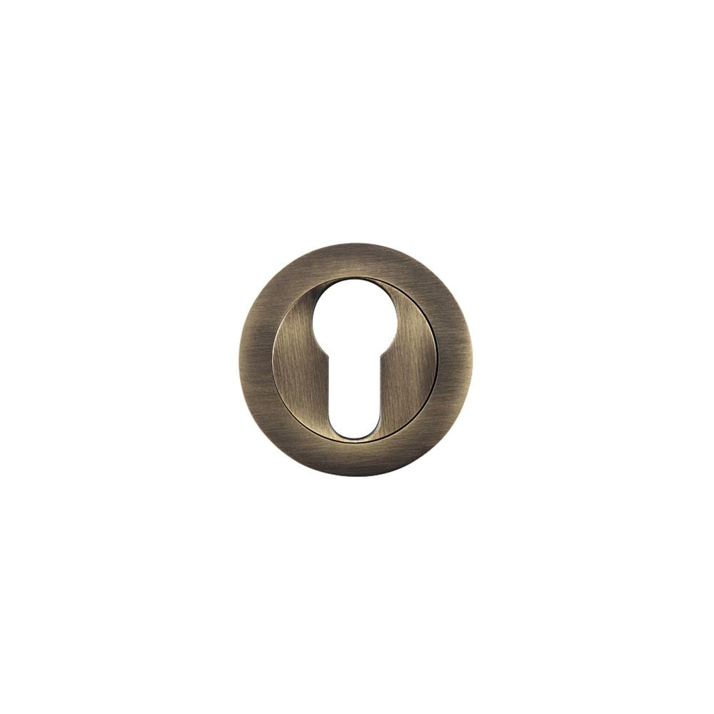 High quality image of the STANZA - Euro Profile Escutcheon 50mm dia - Bronze | Sku. zpz001fb | available to order from Trade Door Handles.