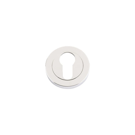 High quality image of the STANZA - Euro Profile Escutcheon 50mm dia - Polished Nickel | Sku. zpz001pn | available to order from Trade Door Handles.