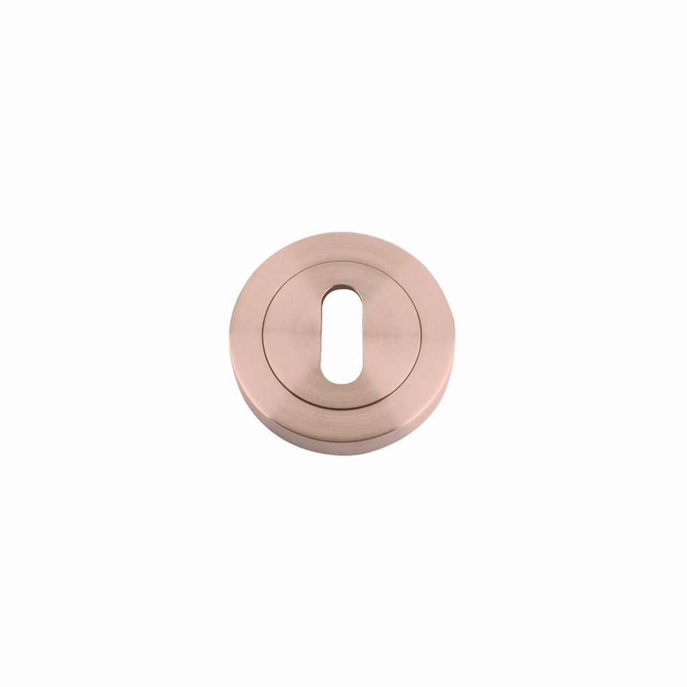 High quality image of the STANZA - Escutcheon Standard Profile (50mm Dia.) - Tuscan Rose Gold | Sku. zpz002-trg | available to order from Trade Door Handles.