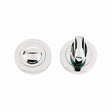 High quality image of the STANZA - Turn and Release complete with Escutcheons and 5mm spindle 50mm dia - Polished Nickel | Sku. zpz004pn | available to order from Trade Door Handles.