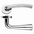 High quality image of the STANZA - Assisi Lever - Screw On Rose 130mm x 65mm - Polished Nickel | Sku. zpz010pn | available to order from Trade Door Handles.