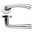 High quality image of the STANZA - Florence Lever - Screw On Rose 130mm x 65mm - Polished Nickel | Sku. zpz020pn | available to order from Trade Door Handles.