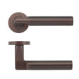 High quality image of the STANZA - Milan Lever - Screw On Rose - Bronze | Sku. zpz030-etb | available to order from Trade Door Handles.