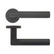 High quality image of the STANZA - Milan Lever - Screw on Rose - Black | Sku. zpz030-omb | available to order from Trade Door Handles.
