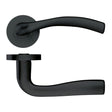 High quality image of the STANZA - Siena Lever - Screw On Rose - Oscuro Matt Black | Sku. zpz050-omb | available to order from Trade Door Handles.