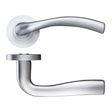 High quality image of the STANZA - Siena Lever - Screw On Rose - Satin Chrome | Sku. zpz050sc | available to order from Trade Door Handles.