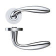 High quality image of the STANZA - Verona Lever - Screw on Rose - Polished Chrome | Sku. zpz060cp | available to order from Trade Door Handles.