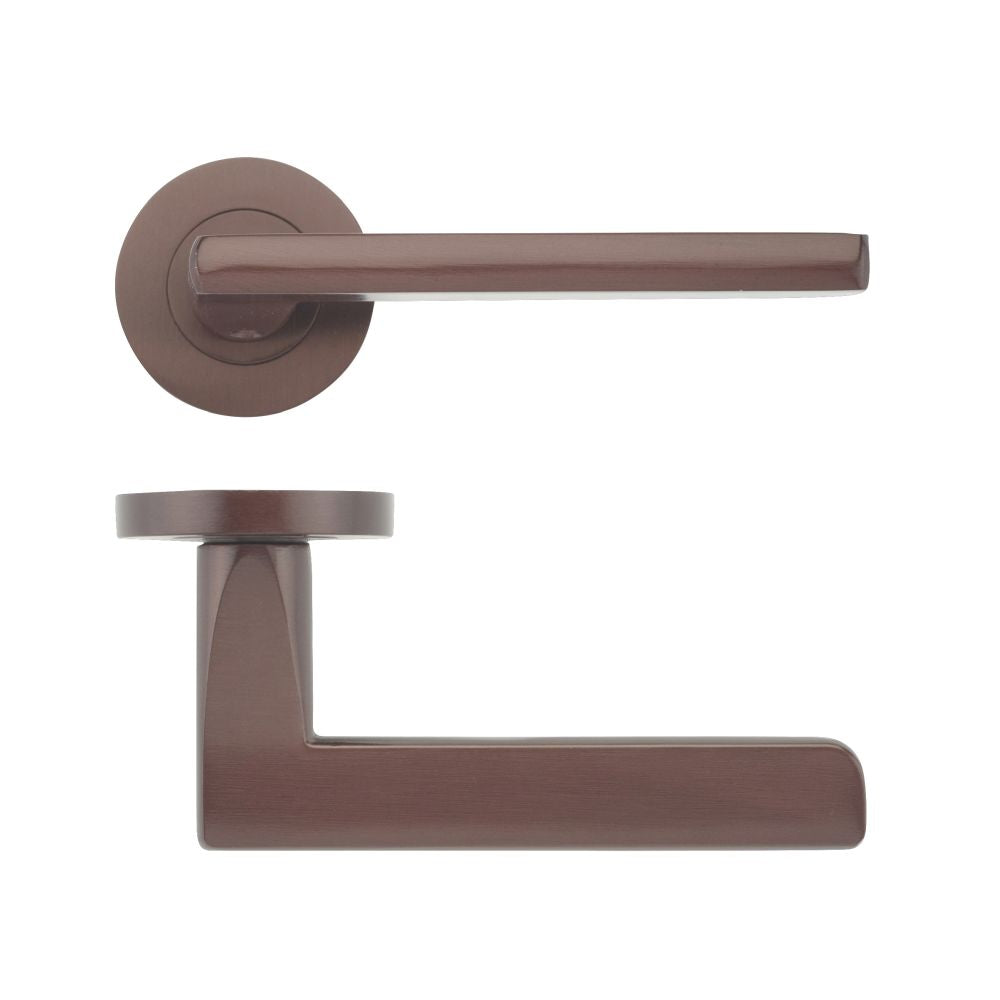 High quality image of the STANZA - Venice Lever - Screw On Rose - Bronze | Sku. zpz070-etb | available to order from Trade Door Handles.